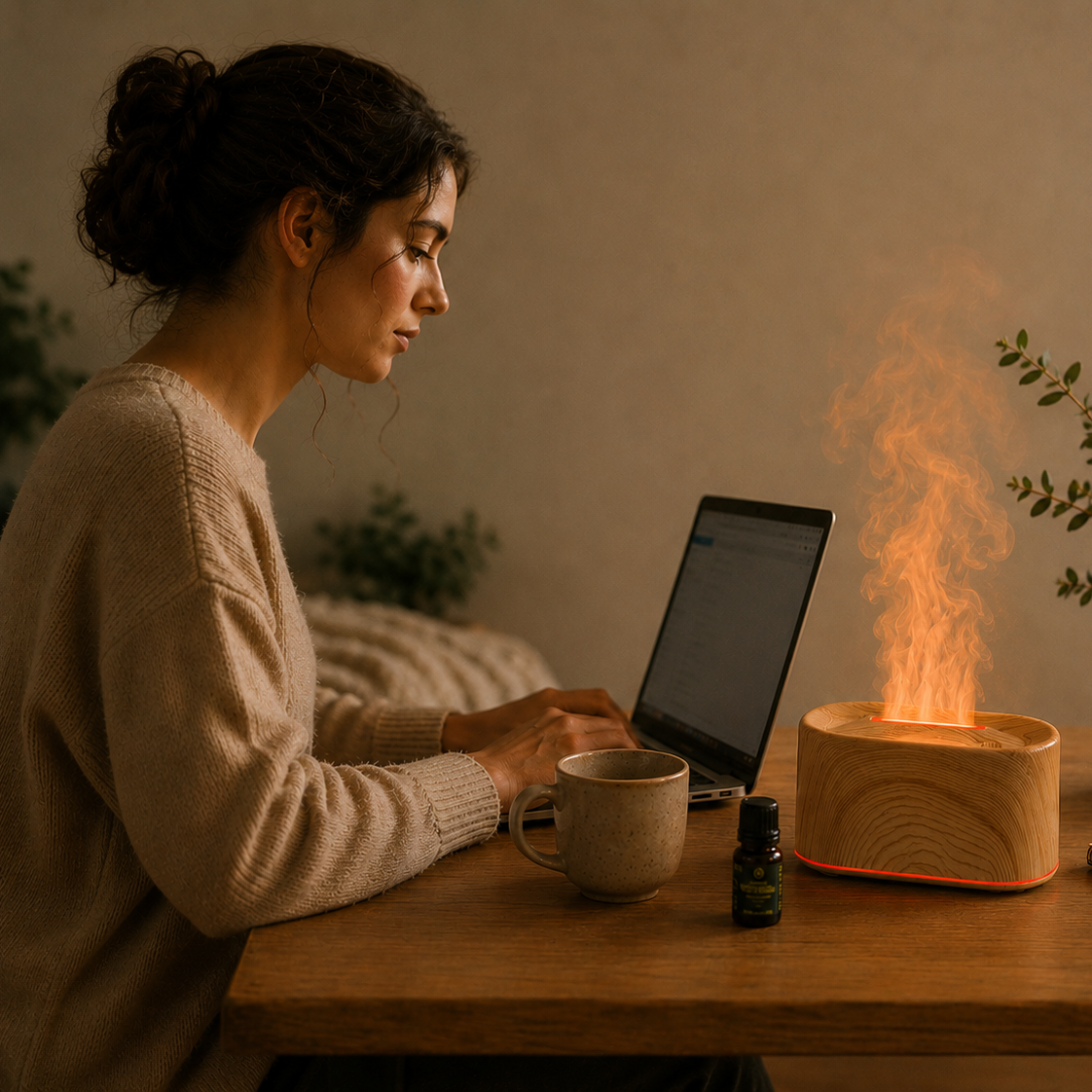 Diffuseur effet flamme relaxant