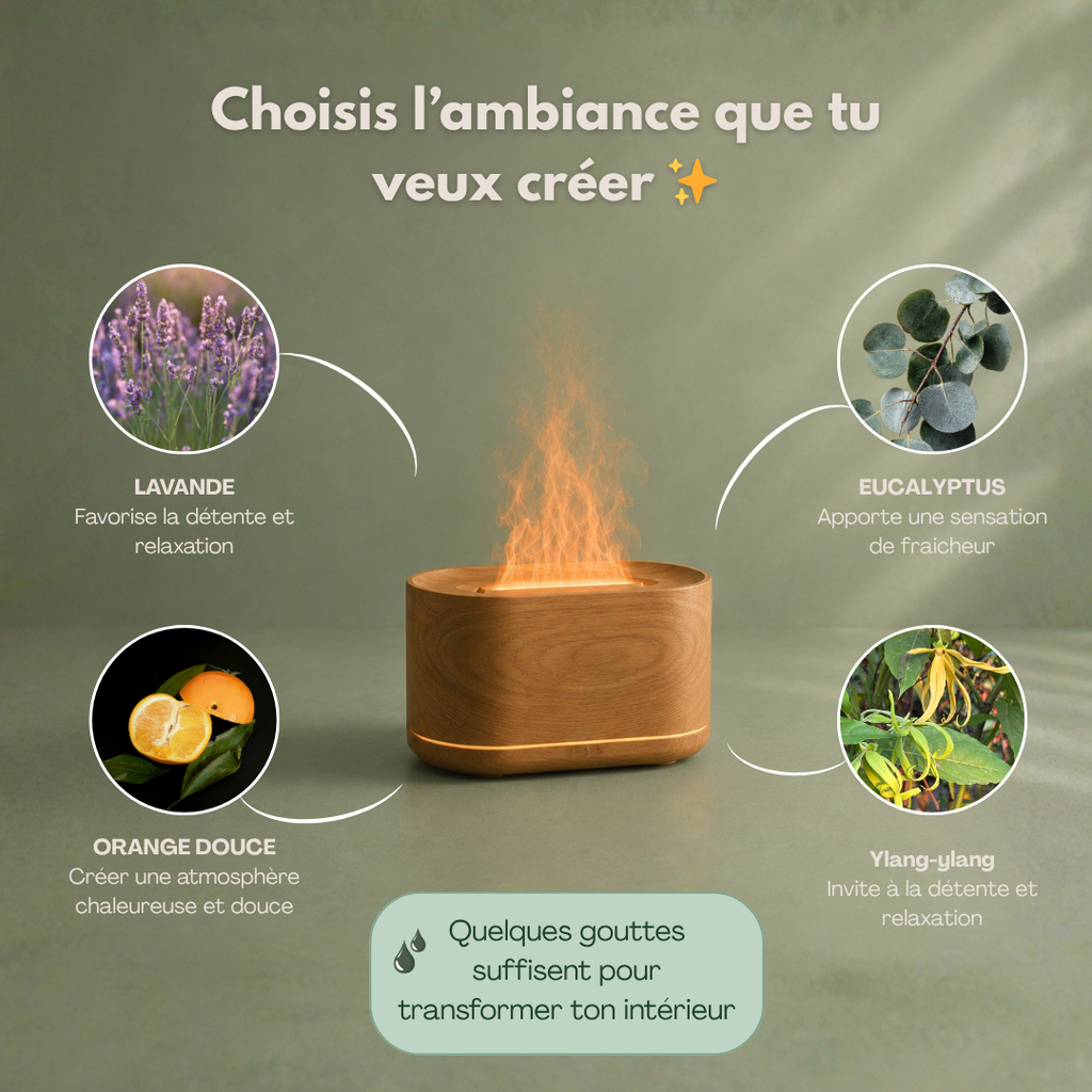 Diffuseur effet flamme relaxant