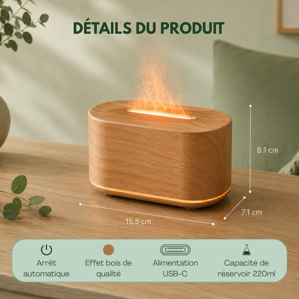 Diffuseur effet flamme relaxant
